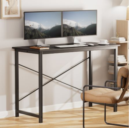 Computer Office Desk For Small Spaces, Writing Gaming Work Desk Modern Kids Study Table With Storage Bag & Headphone Hook_maomaolike.com