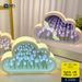 DIY Tulip Mirror Cloud Lamp, USB Recharge Cute Floral Lampu Malam, Handmade Flower Decor Night Light Bedroom Desktop Selfie Background Gift_maomaolike.com
