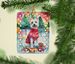 Westie Christmas Porcelain Ornament Christmas Tree Hanging Decorations For Home Christmas Holiday, Rectangle, Gift, Multicolor_maomaolike.com