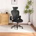 Big And Tall Office Chair Mesh Breathable, Gaming Chair With Adjustable Backrest Height & Headrest Angle & Adaptive Lumbar Lupport, Executive Computer Desk Chair With 2D Flip-Up Arms, Black_maomaolike.com