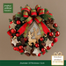 Jinghua 30cm Red Vine Hoop Christmas Decorations Window Wreath Door Wall Hanging_maomaolike.com