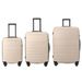 Luggage Sets ABS Hardshell 3pcs Luggage, Lightweight Durable Suitcase Sets Spinner Wheels Suitcase With TSA Lock 20''24''28'' Available(Beige)_maomaolike.com