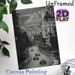 Formula 1 Racing Themed Painting Poster, Vintage Monochrome Urban Race Track Scene Poster, Dynamic Racing Action Display Ideal For Man Cave, Living_maomaolike.com
