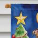 Staffordshire Bull Terrier Christmas Reindeer House Flag Large Porch Sleeve Pole Decorative Outside Yard Banner Artwork Wall Hanging, Polyester, House Size, Multicolor_maomaolike.com