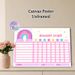 Rainbow Themed Reward Chart Painting Poster, Pastel-colored Cute Cartoon Rainbow Scene Poster, Practical Tool To Track Daily Progress And Rewards_maomaolike.com