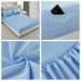 Solid Color Brushed Fitted Sheet Dust Proof Skin Friendly Bed Fitted Sheet Mattress Protector Fitted Sheet - 1PC_maomaolike.com