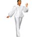 Women's Clothing solid color puff sleeve top wide leg trousers two piece suit women's fashion suit_maomaolike.com