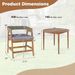 5 Pieces Patio Dining Set With Cushions And PE Rattan Backrest For Garden And Backyard_maomaolike.com
