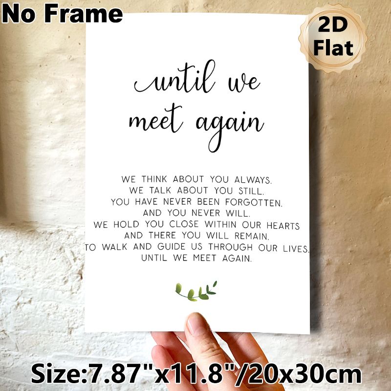 Memorial Quote Painting Poster, Minimalist Typographic Poster With Delicate Eucalyptus Accent, Heartfelt Commemorative Message, Ideal For Home And_maomaolike.com
