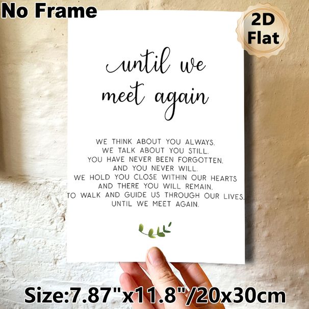 Memorial Quote Painting Poster, Minimalist Typographic Poster With Delicate Eucalyptus Accent, Heartfelt Commemorative Message, Ideal For Home And_maomaolike.com