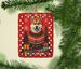 Akita Holiday Christmas Porcelain Ornament Christmas Tree Hanging Decorations For Home Christmas Holiday, Rectangle, Gift, Multicolor_maomaolike.com
