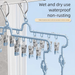 Drying Artifact Multi-Clip Clothes Hanger Home Balcony No Trace Stainless Steel Multi-Functional Underwear Windproof_maomaolike.com