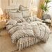 Pure Single Skirt Full Cotton Three-Piece Lace Sheet Non-Slip Bed Cover Four-Piece Set Simple Princess Style_maomaolike.com