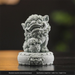 Green Sandstone Chinese Style Lion Awakening Wealth And Treasure Pair Of Table Tea Pets Home Entrance Office Festive_maomaolike.com