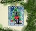Scottish Deerhound Christmas Porcelain Ornament Christmas Tree Hanging Decorations For Home Christmas Holiday, Rectangle, Gift, Multicolor_maomaolike.com