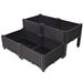 4 Piece Raised Garden Bed With Legs, Self-Watering Planter Box Raised Bed To Grow Flowers, Herbs & Vegetables, Brown_maomaolike.com