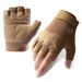 Tactical gloves for men and women 0108 half finger military fans outdoor riding anti cut fighting field training half finger paratrooper gloves_maomaolike.com
