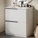 CREASION 30" White Freestanding Bathroom Vanity With Ceramic Sink, Full-Extension Soft Close Drawers, Fluted Design_maomaolike.com