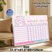 Tie-dye Rainbow Reward Chart Painting Poster, Pastel Watercolor Style Poster, Practical Design To Track Daily Tasks And Rewards, Ideal For Home Or_maomaolike.com