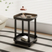 Floor-standing Double-layer Movable Trolley Wall-mounted With Wheels Small Narrow Bedroom Bedside Cabinet Storage Rack_maomaolike.com