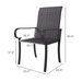 Set Of 2 Outdoor Wicker Dining Chairs With Armrest, Steel Frame, High Back And Deep Seating, Brown_maomaolike.com