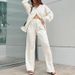 Women's Clothing two-piece high-end long-sleeved loose leopard print spring fashion casual _maomaolike.com