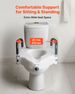Raised Toilet Seat With Arms, 300 Lbs Load Capacity, 5-Inch Lift Height, Widened Commode Elevated Toilet Seat Riser With Padded Handles For Seniors, Elderly, Handicap, Disabled, And Adults Use_maomaolike.com