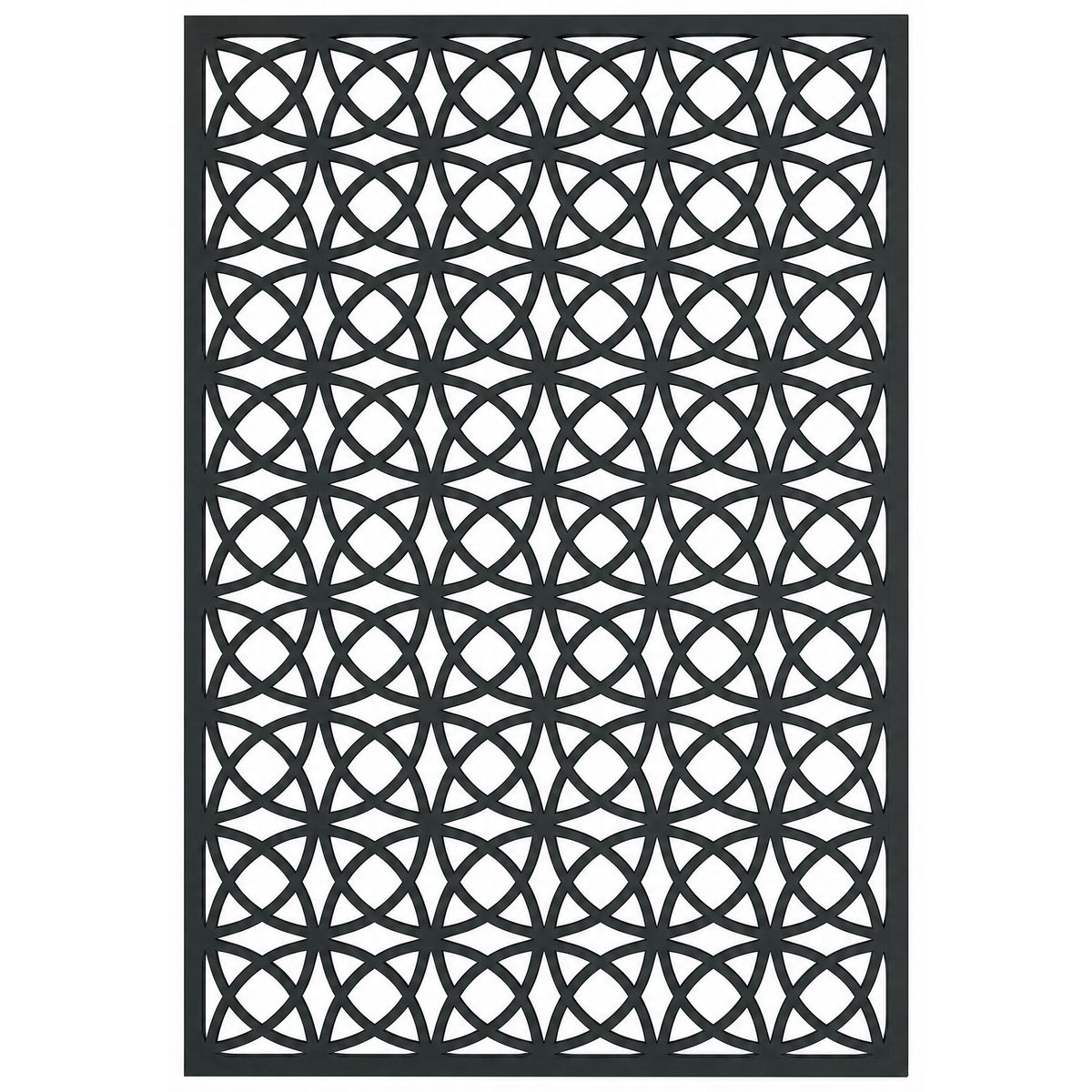 Panel De Valla Decorativa De Hierro Para Jardín, 117 X 180 Cm, Pantalla De Separación Negra, Diseños De Monedas, Hojas, Flores Y Geométrico_maomaolike.com