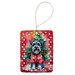 Schnauzer Christmas Porcelain Ornament Christmas Tree Hanging Decorations For Home Christmas Holiday, Rectangle, Gift, Multicolor_maomaolike.com