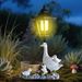 Outdoor Duck Solar Night Light Garden Statue Animal Gardening Decoration Courtyard Ornaments Resin Crafts_maomaolike.com