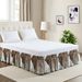 Gray Brown Worn Single Piece Elastic Pleated Bed Apron Hotel Linen Bedside Skirt_maomaolike.com