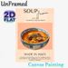 Haitian Soup Joumou Painting Poster, Warm-toned Vintage Illustrative Poster, Cultural Symbolic Pumpkin Beef Soup Art, Ideal For Kitchen And Dining_maomaolike.com