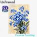 Blue Forget-me-not Floral Painting Poster, Textured Impasto-style Blue Blooms Poster, Delicate Natural Charm Ideal For Living Room, Bedroom Wall Decor_maomaolike.com