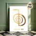 Cho-Ku-Rei Reiki Symbol Painting Poster, Gilded Minimalist Symbolic Poster, Serene Spiritual Design Ideal For Meditation Spaces, Living Rooms And_maomaolike.com
