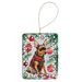 Miniature Pinscher Christmas Porcelain Ornament Christmas Tree Hanging Decorations For Home Christmas Holiday, Rectangle, Gift, Multicolor_maomaolike.com