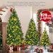 8FT, 6FT, 4FT Pre-Lit Pencil Christmas Trees, 3-set Slim Artificial Christmas Tree With Snow Flocking, Xmas Holiday Decoration Tree, 1455 Branch Tips, 520 LED Lights, 11 Lighting Modes_maomaolike.com