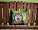 Siberian Husky King Of Mardi Gras Throw Pillow Machine Washable, Indoor Outdoor Decorative Pillow For Couch, Bed Or Patio, 14Hx14W_maomaolike.com