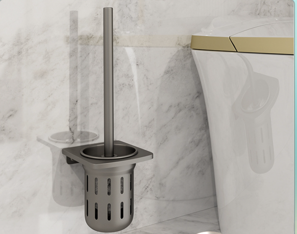 Household No Dead Angle Long Handle Brush Bathroom Wall-Mounted Cleaning Toilet Set_maomaolike.com