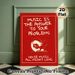 House Music Themed Painting Poster, Vibrant Red Minimalist Style Poster, Inspiring Music Quote With DJ Graphic, Ideal For Music Studio, Living Room_maomaolike.com