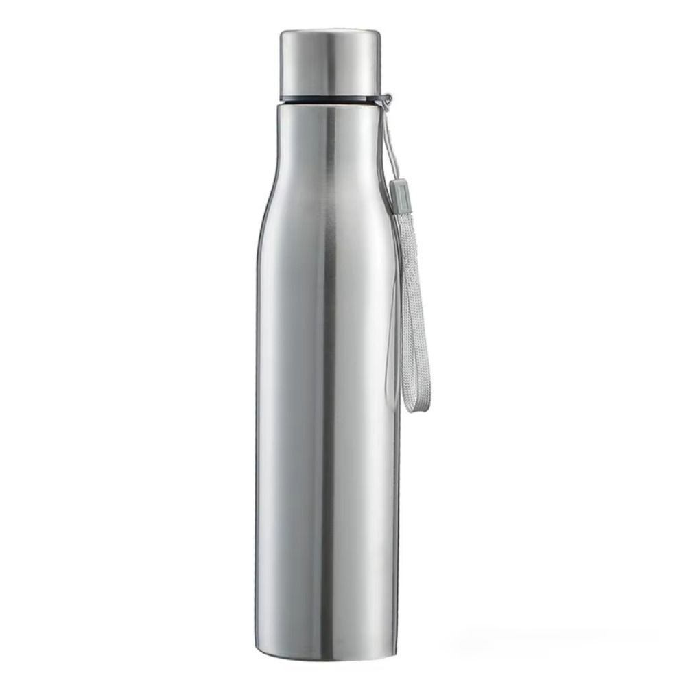 750ml/1000ml Sports Water Stainless Steel Single-layer Outdoor Drink Bottles Large Capacity With Lift Rope_maomaolike.com