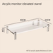 New Computer Heightening Rack Acrylic Monitor Stand Office Desktop Storage Laptop Organizer_maomaolike.com