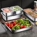 Youyoujia Stainless Steel With Lid, Square Preparing Food, Flat Tray Stalls, Fresh-Keeping For Pickling, Picnic Dumpling_maomaolike.com