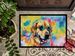 Yellow Labrador Hippie Dawg Doormat Front Door Mat Indoor Outdoor Rugs For Entryway, Non Slip Washable Low Pile, 24H X 36W_maomaolike.com