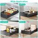 1Pc Pull Out Cabinet Organizer Carbon Steel Slide Out Drawer Storage Smooth Quiet Slide Rails For Kitchen Bathroom Living Room Black 11.81x16.92x2.75inch_maomaolike.com
