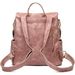Women Backpack Purse Fashion Leather Designer Ladies Convertible School College Shoulder Bags With Colorful Strap, Pink_maomaolike.com