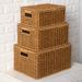 Pulan European Style Box With Lid For Bedroom, Clothing Organizer, Rattan Woven Outdoor Basket, Wardrobe_maomaolike.com