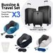 3pcs Luggage Set – Lightweight Hard Shell Suitcase Set With Double Spinner Wheels, Large Capacity, Includes 3pc U-Shaped Travel Pillow Set, Perfect For Business & Family Trips_maomaolike.com