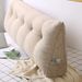 SOGA 2X 100cm Beige Triangular Wedge Bed Pillow Headboard_maomaolike.com