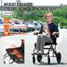 VEVOR Wheelchair Aluminum Alloy Transport Chair Foldable 18-In W Seat 220lbs_maomaolike.com