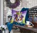 Australian Shepherd King Of Mardi Gras Throw Pillow Machine Washable, Indoor Outdoor Decorative Pillow For Couch, Bed Or Patio, 18Hx18W_maomaolike.com